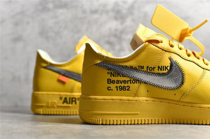 NIKE Air Force 1 - Off-white Ica University Gold Unisex Streetwear Limited Edition