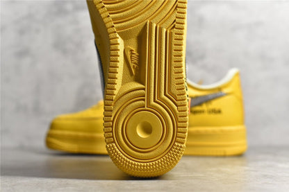NIKE Air Force 1 - Off-white Ica University Gold Unisex Streetwear Limited Edition