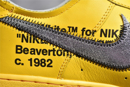 NIKE Air Force 1 - Off-white Ica University Gold Unisex Streetwear Limited Edition