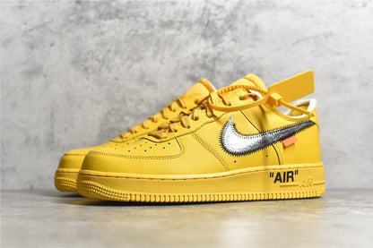 NIKE Air Force 1 - Off-white Ica University Gold Unisex Streetwear Limited Edition