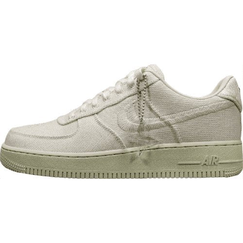 NIKE Air Force 1 - Stussy Fossil Sneakers - Red Unisex Streetwear Limited Edition