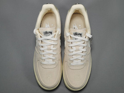NIKE Air Force 1 - Stussy Fossil Sneakers - Red Unisex Streetwear Limited Edition