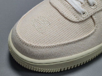 NIKE Air Force 1 - Stussy Fossil Sneakers - Red Unisex Streetwear Limited Edition