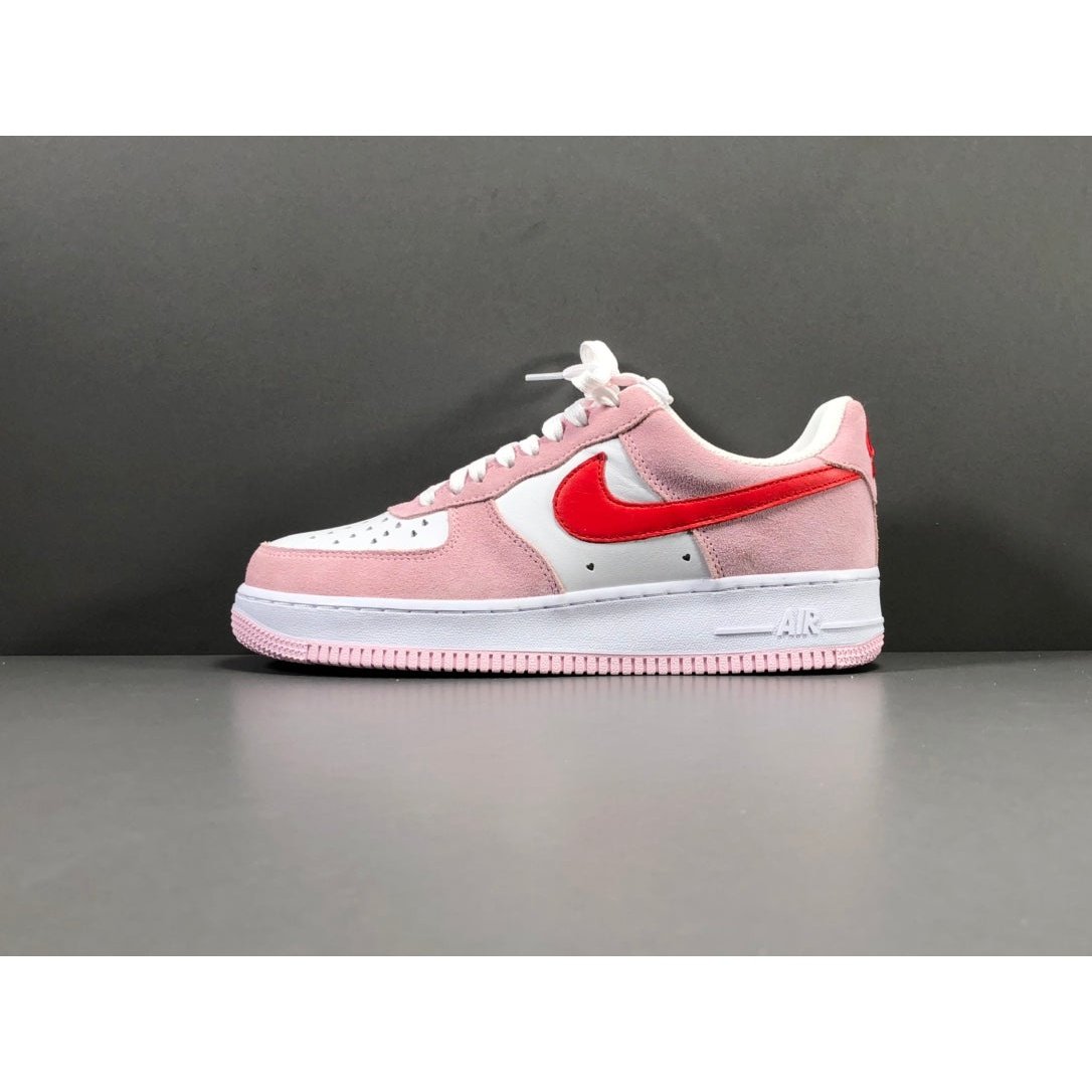 NIKE Air Force 1 - Valentines Day Love Letter Sneakers - White Unisex Streetwear Limited Edition - Introducing the Nike Air Force 1 x Valentine's Day Love Letter edition, a captivating fusion