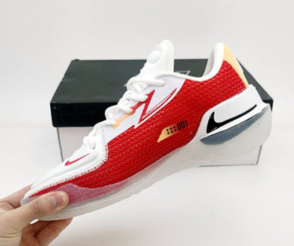NIKE Air Zoom G.t. Cut - University Red Yellow Sneakers - White Unisex Streetwear Limited Edition