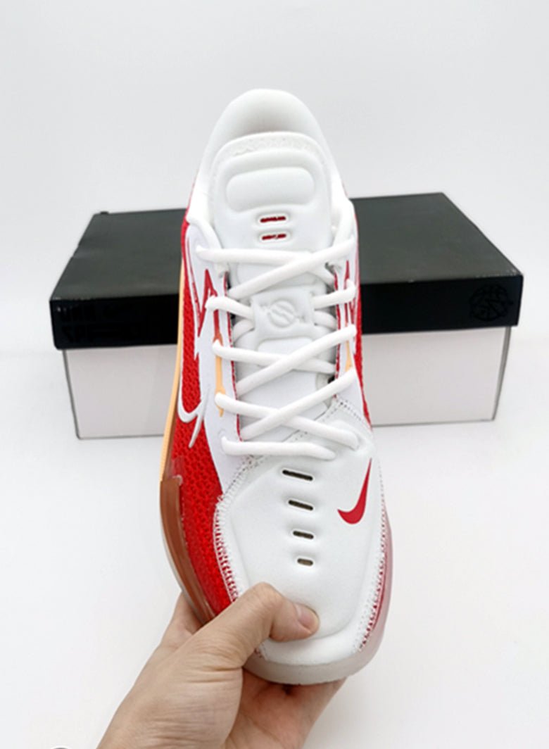 NIKE Air Zoom G.t. Cut - University Red Yellow Sneakers - White Unisex Streetwear Limited Edition