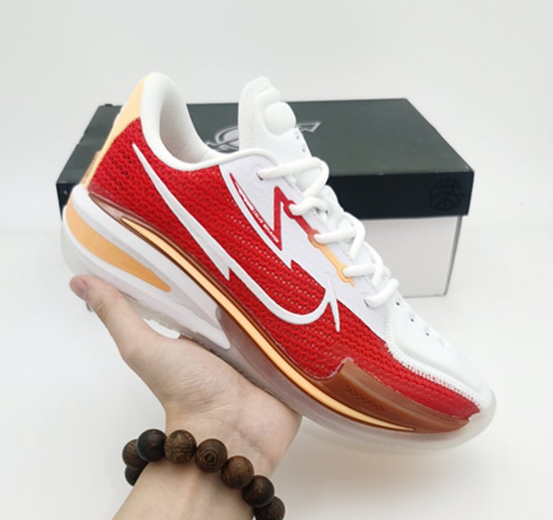 NIKE Air Zoom G.t. Cut - University Red Yellow Sneakers - White Unisex Streetwear Limited Edition