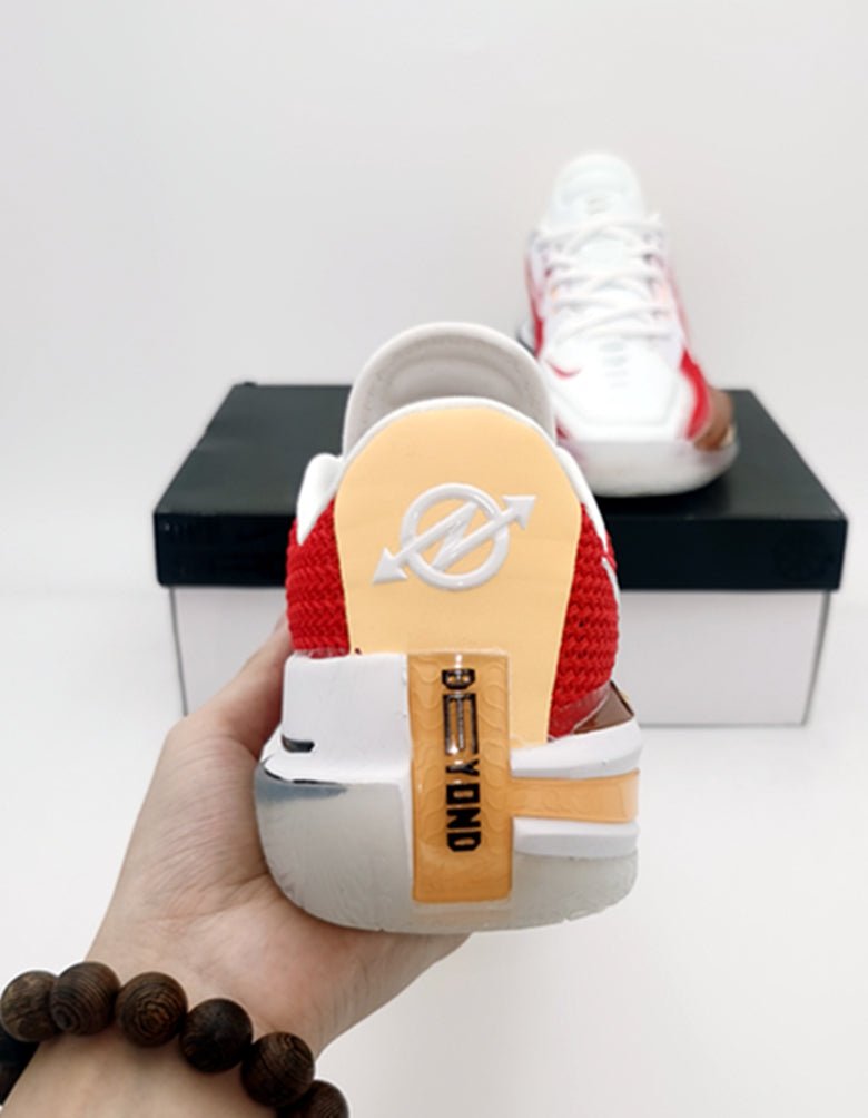NIKE Air Zoom G.t. Cut - University Red Yellow Sneakers - White Unisex Streetwear Limited Edition