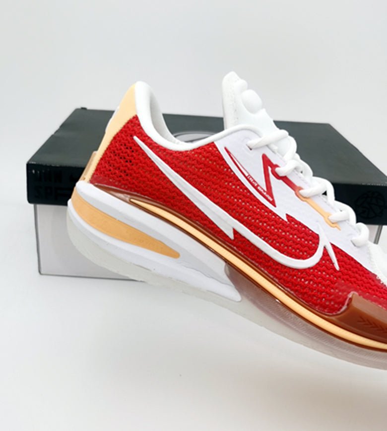 NIKE Air Zoom G.t. Cut - University Red Yellow Sneakers - White Unisex Streetwear Limited Edition