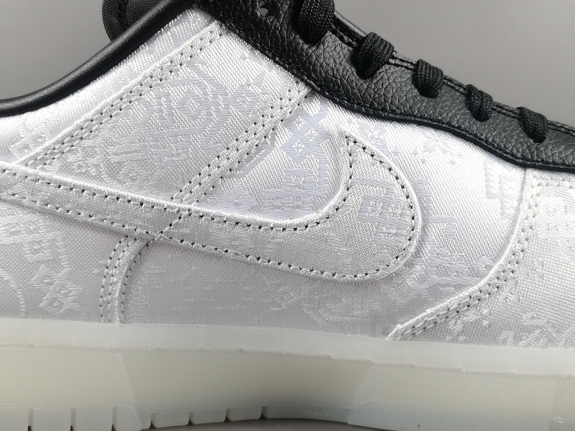 NIKE Dunk - Clot Fragment Sneakers - White Unisex Streetwear Limited Edition - Introducing the Nike Dunk Clot Fragment White - a highly sought-after collaboration that combines the