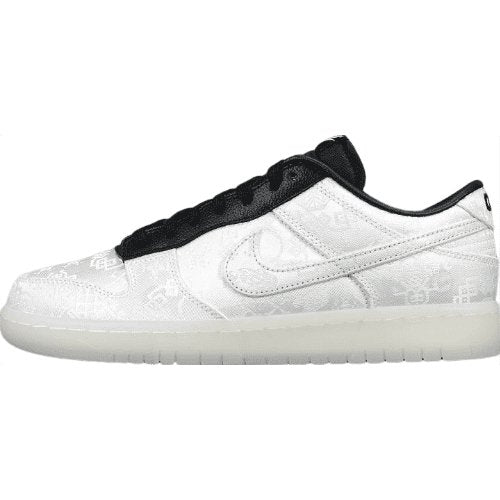 NIKE Dunk - Clot Fragment Sneakers - White Unisex Streetwear Limited Edition - Introducing the Nike Dunk Clot Fragment White - a highly sought-after collaboration that combines the