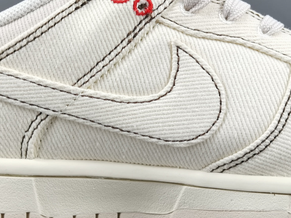 NIKE Dunk - Light Orewood Sashiko Sneakers - Brown Unisex Streetwear Limited Edition