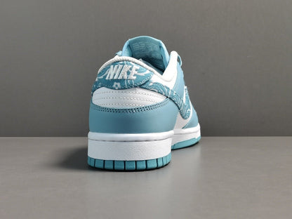 NIKE Dunk - Paisley Pack Worn Sneakers - Blue Unisex Streetwear Limited Edition