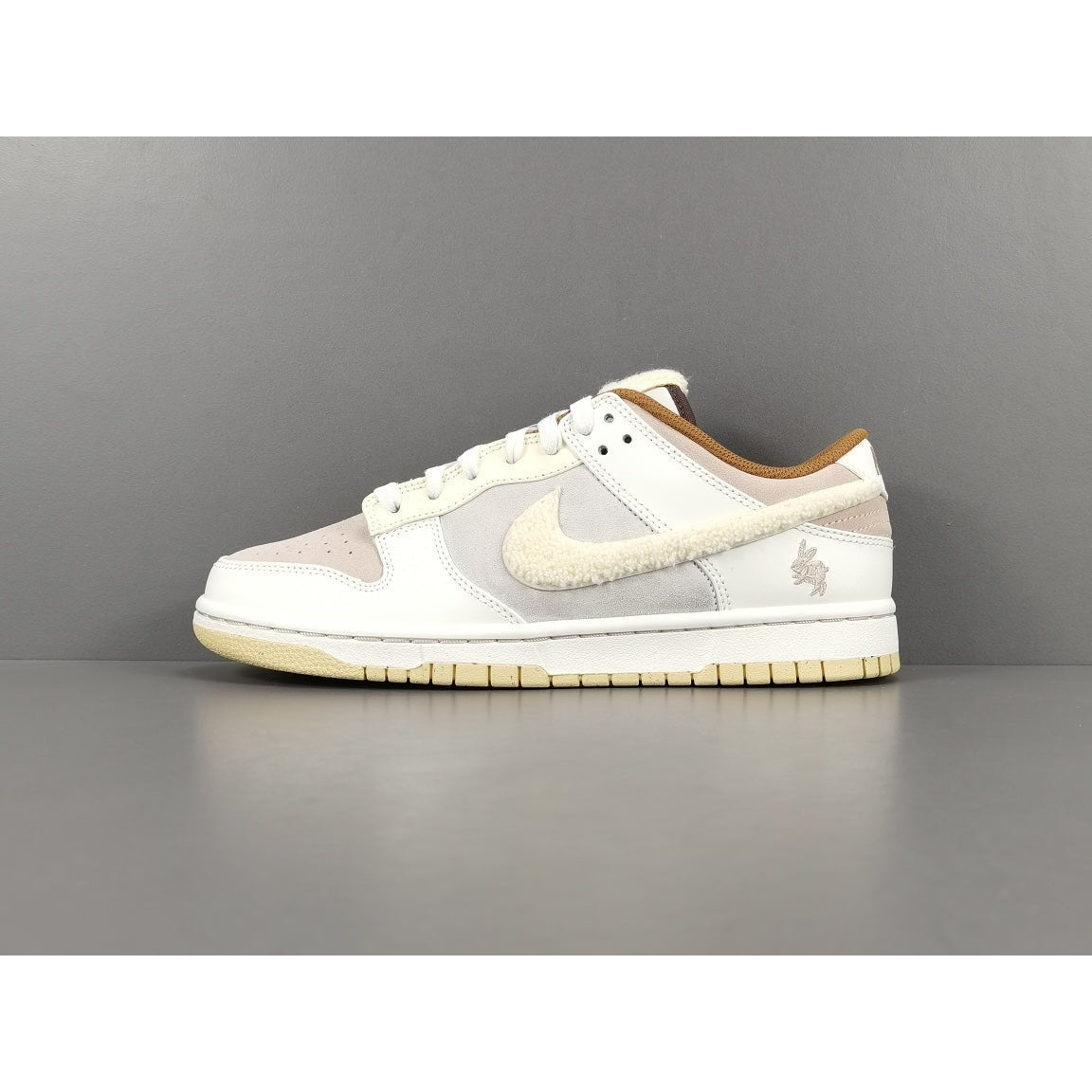 NIKE Dunk - Year Of The Rabbit Fossil Stone - Red Unisex Streetwear Limited Edition - The Nike Dunk Rabbit of the Year Fossil Stone is a highly coveted sneaker paying