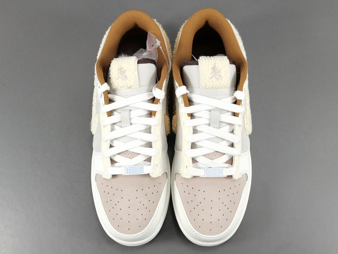 NIKE Dunk - Year Of The Rabbit Fossil Stone - Red Unisex Streetwear Limited Edition - The Nike Dunk Rabbit of the Year Fossil Stone is a highly coveted sneaker paying