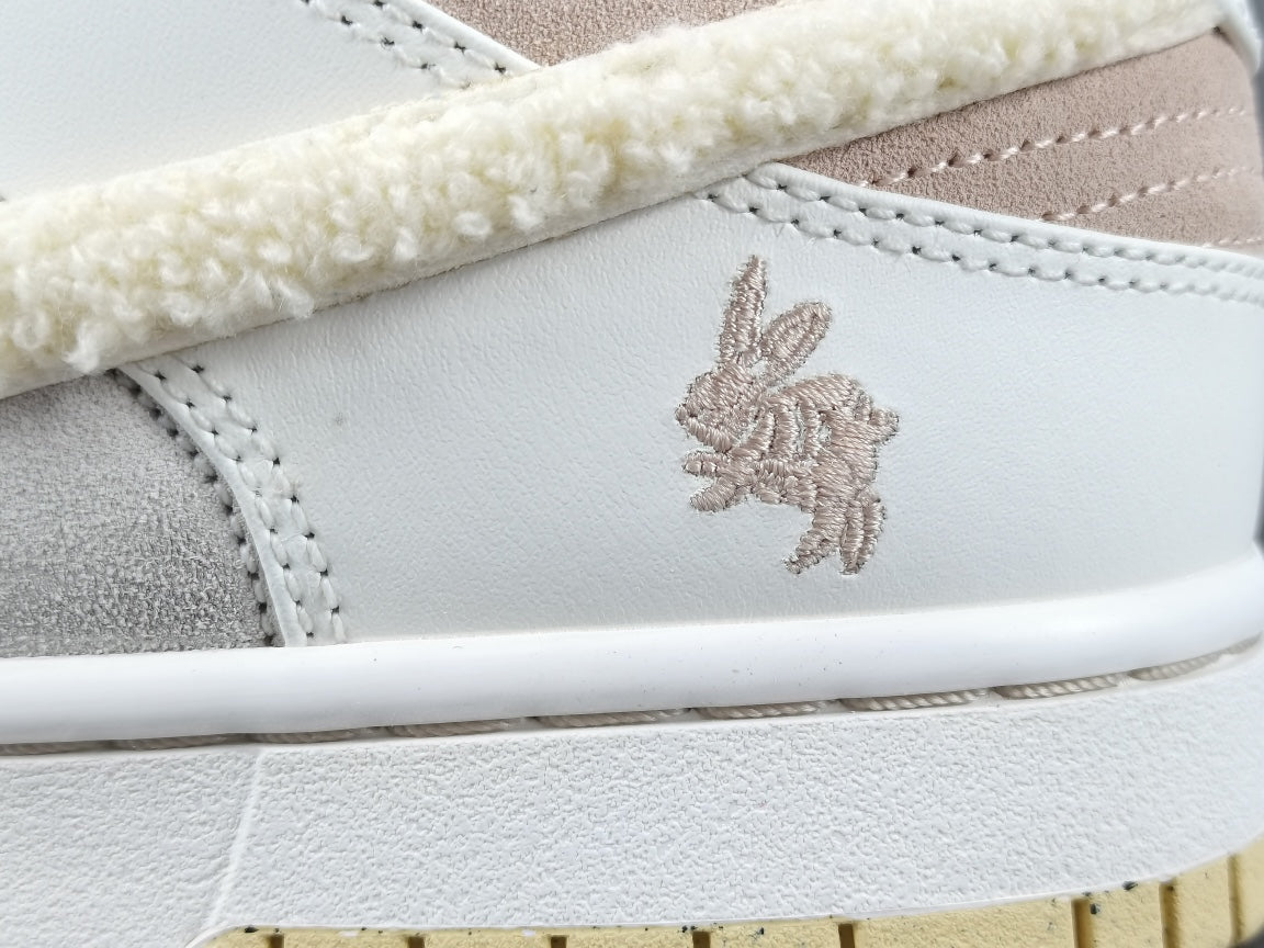 NIKE Dunk - Year Of The Rabbit Fossil Stone - Red Unisex Streetwear Limited Edition - The Nike Dunk Rabbit of the Year Fossil Stone is a highly coveted sneaker paying