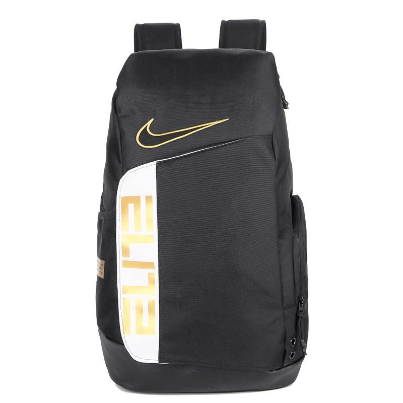 NIKE Elite Pro Basketball Backpack And Gold Sneakers - Black Unisex Streetwear Limited Edition