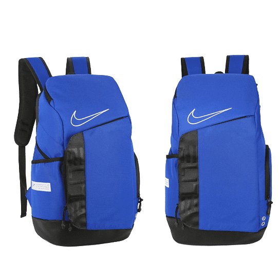 NIKE ELITE PRO BASKETBALL BACKPACK BLUE AND BLACK - front view - replica sneakers