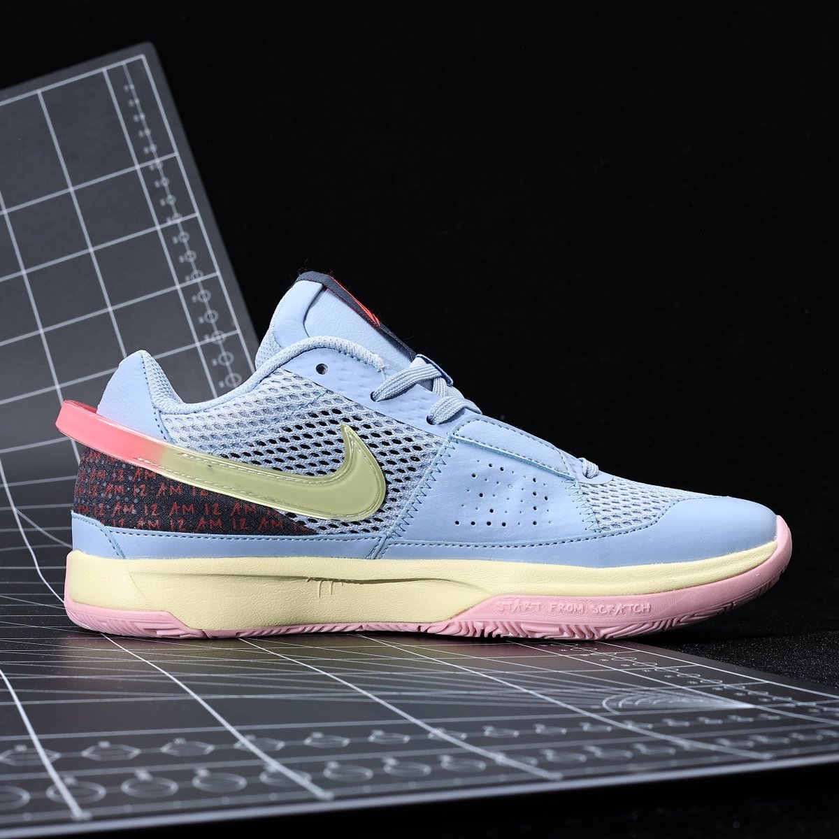 NIKE Ja 1 - Day One Sneakers - Red Unisex Streetwear Limited Edition - Introducing the Nike JA 1 Day One, a pair of sneakers that seamlessly blend style