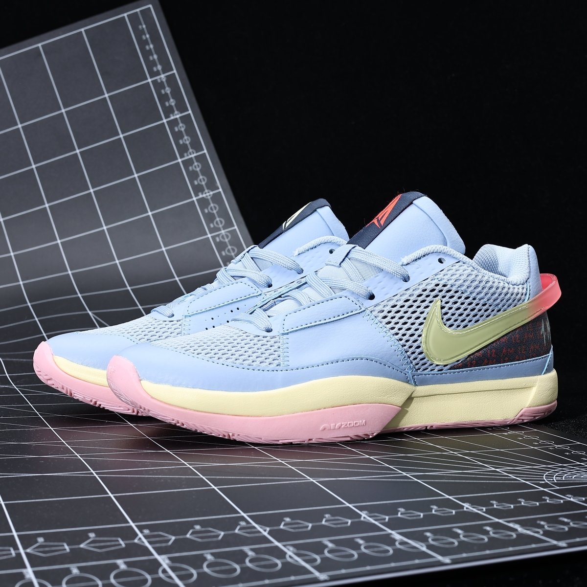NIKE Ja 1 - Day One Sneakers - Red Unisex Streetwear Limited Edition - Introducing the Nike JA 1 Day One, a pair of sneakers that seamlessly blend style