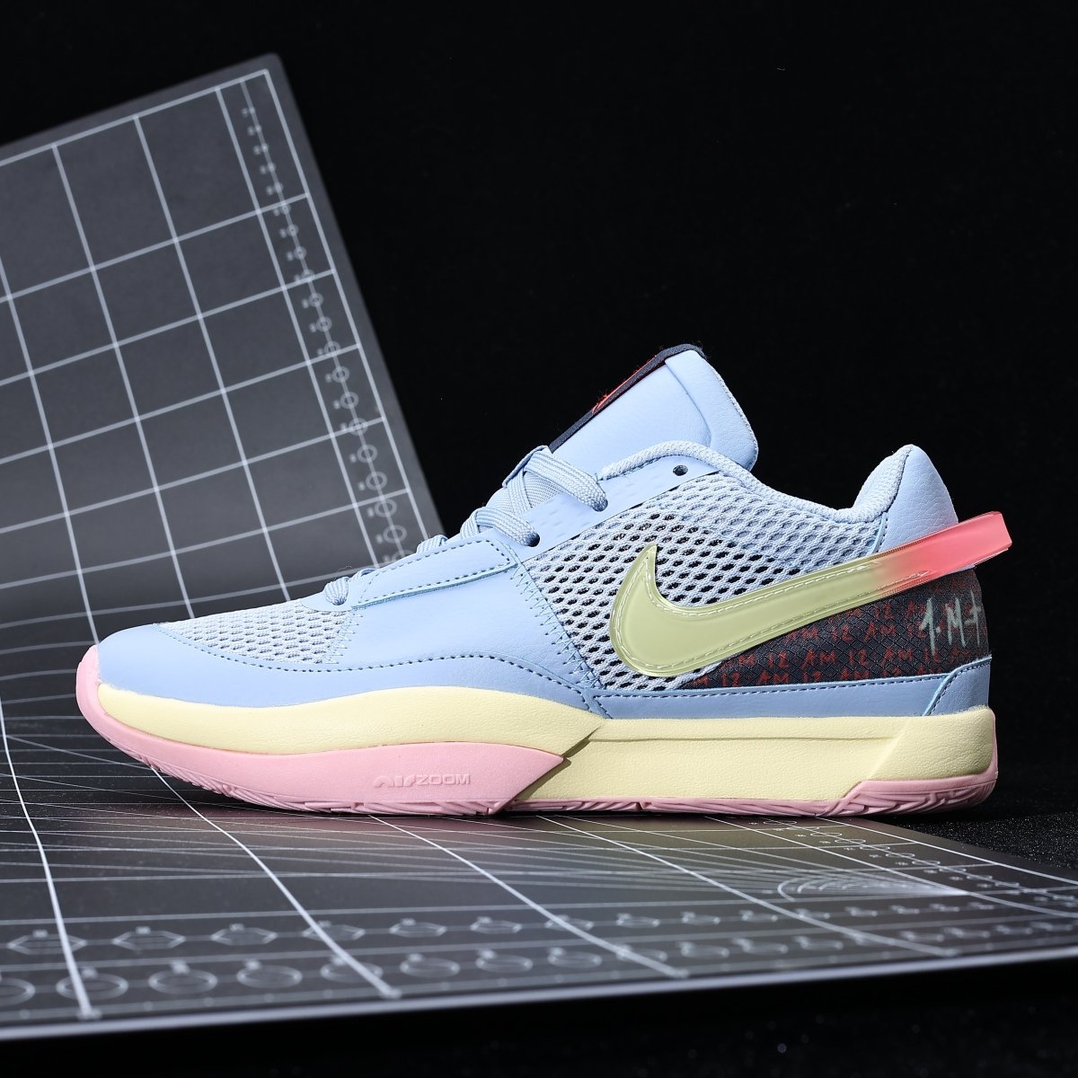 NIKE Ja 1 - Day One Sneakers - Red Unisex Streetwear Limited Edition - Introducing the Nike JA 1 Day One, a pair of sneakers that seamlessly blend style