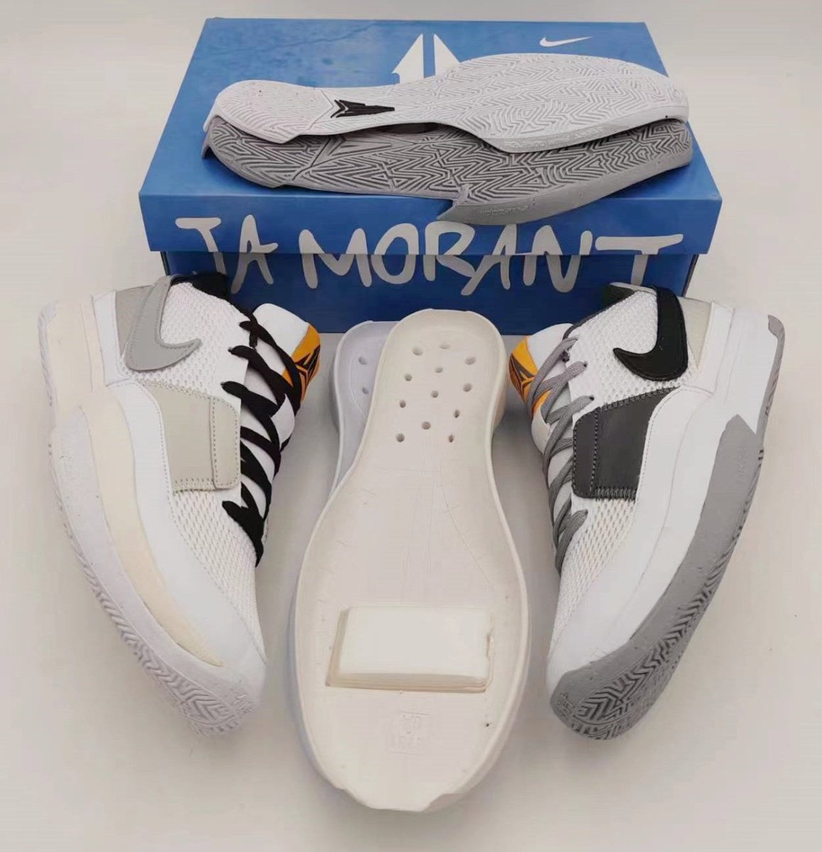 NIKE Ja 1 - Light Smoke Sneakers - Grey Unisex Streetwear Limited Edition - Introducing the Nike JA 1 Light Smoke Grey, a versatile sneaker that embodies understated style