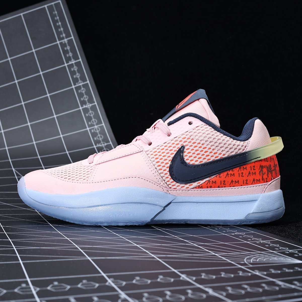 NIKE Ja 1 - Medium Soft Sneakers - Pink Unisex Streetwear Limited Edition - Introducing the Nike JA 1 Medium Soft Pink, a versatile sneaker that combines a soft-toned