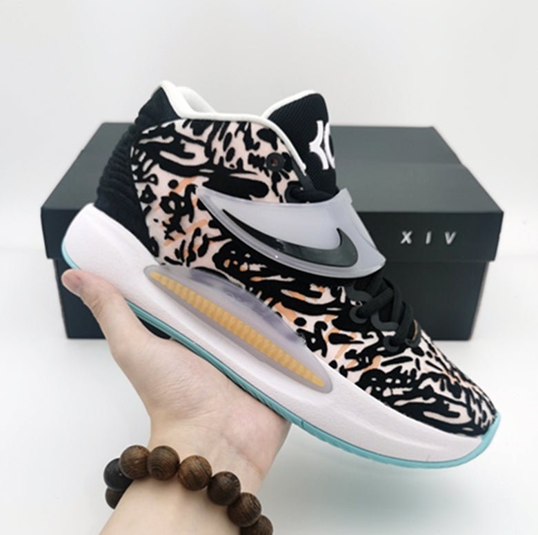 NIKE Kd 14 - Floral Sneakers - Red Unisex Streetwear Limited Edition