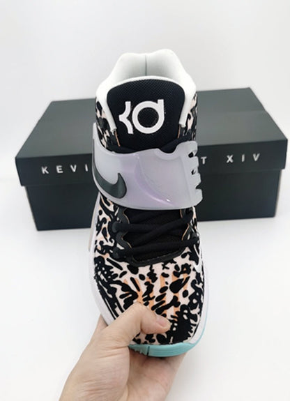 NIKE Kd 14 - Floral Sneakers - Red Unisex Streetwear Limited Edition