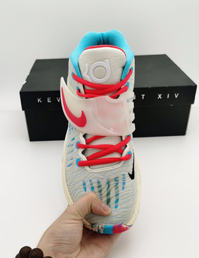 NIKE Kd 14 - Multicolor Sneakers - Red Unisex Streetwear Limited Edition
