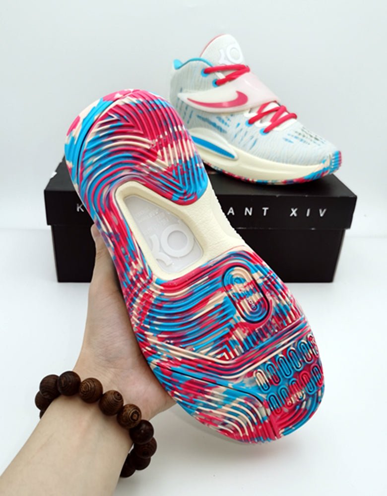 NIKE Kd 14 - Multicolor Sneakers - Red Unisex Streetwear Limited Edition