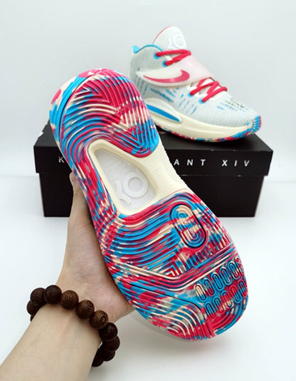 NIKE Kd 14 - Multicolor Sneakers - Red Unisex Streetwear Limited Edition