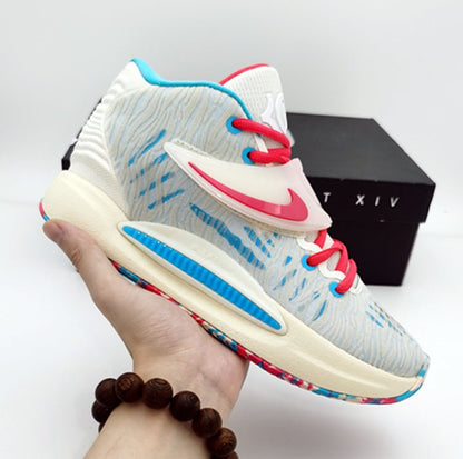 NIKE Kd 14 - Multicolor Sneakers - Red Unisex Streetwear Limited Edition
