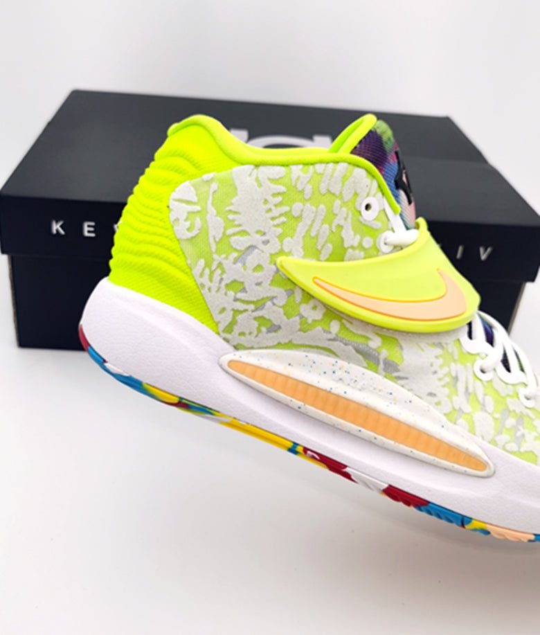 NIKE Kd 14 - Lime Green Sneakers - White Unisex Streetwear Limited Edition