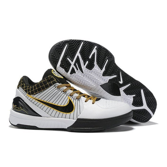 NIKE Kobe 4 Protro - White Del Sol Sneakers - Black Unisex Streetwear Limited Edition