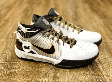 NIKE Kobe 4 Protro - White Del Sol Sneakers - Black Unisex Streetwear Limited Edition