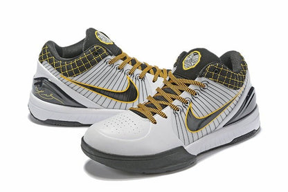NIKE Kobe 4 Protro - White Del Sol Sneakers - Black Unisex Streetwear Limited Edition