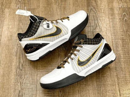 NIKE Kobe 4 Protro - White Del Sol Sneakers - Black Unisex Streetwear Limited Edition