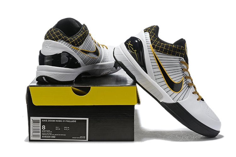 NIKE Kobe 4 Protro - White Del Sol Sneakers - Black Unisex Streetwear Limited Edition