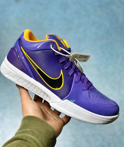 NIKE Kobe 4 - Undefeated Los Angeles Lakers - Black Unisex Streetwear Limited Edition