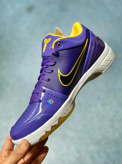 NIKE Kobe 4 - Undefeated Los Angeles Lakers - Black Unisex Streetwear Limited Edition