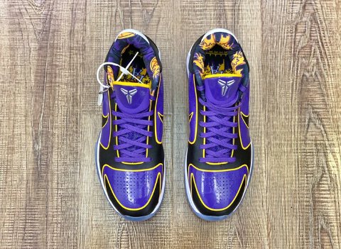 NIKE Kobe 5 Protro - Lakers Sneakers - Black Unisex Streetwear Limited Edition