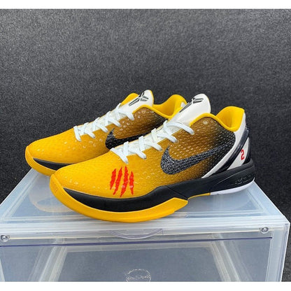 NIKE Kobe 6 Protro - Bruce Lee Custom Sneakers - Black Unisex Streetwear Limited Edition