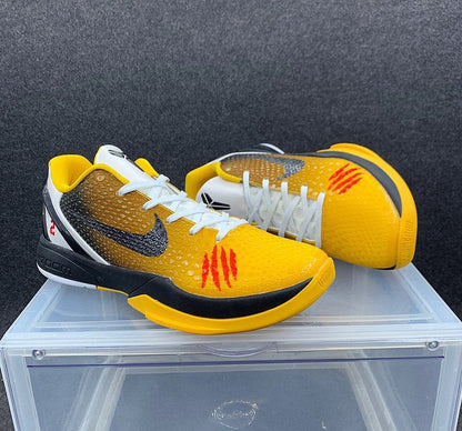 NIKE Kobe 6 Protro - Bruce Lee Custom Sneakers - Black Unisex Streetwear Limited Edition