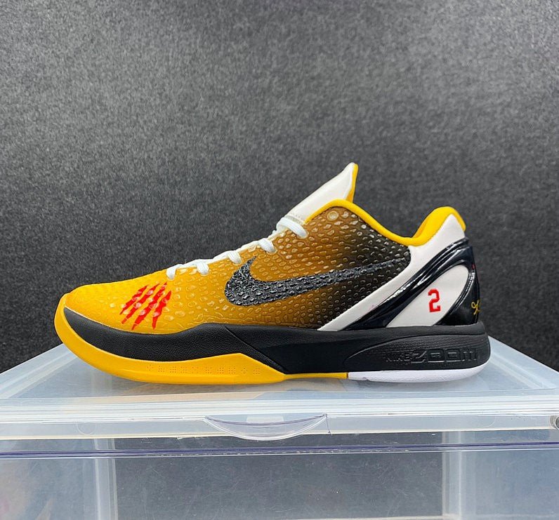 NIKE Kobe 6 Protro - Bruce Lee Custom Sneakers - Black Unisex Streetwear Limited Edition