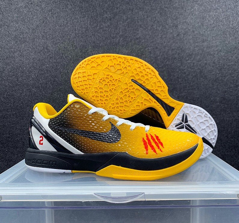 NIKE Kobe 6 Protro - Bruce Lee Custom Sneakers - Black Unisex Streetwear Limited Edition