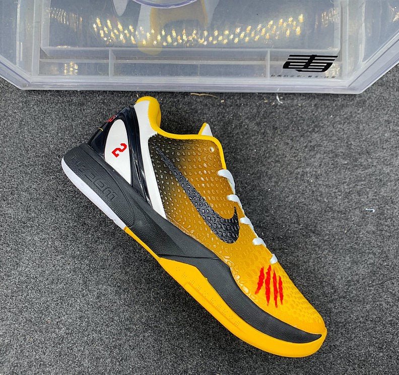 NIKE Kobe 6 Protro - Bruce Lee Custom Sneakers - Black Unisex Streetwear Limited Edition