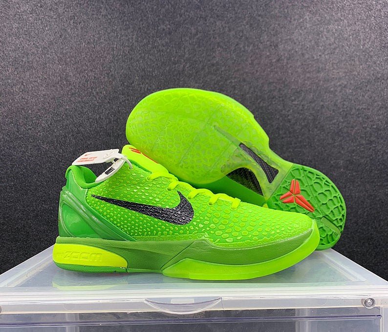 NIKE Kobe 6 Protro - Grinch Shoes - Black Unisex Streetwear Limited Edition