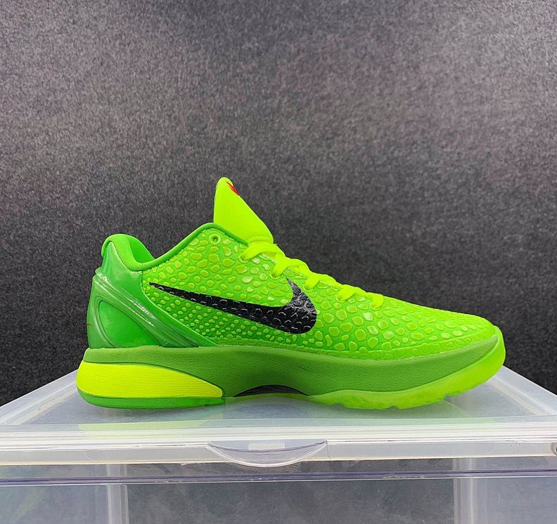 NIKE Kobe 6 Protro - Grinch Shoes - Black Unisex Streetwear Limited Edition