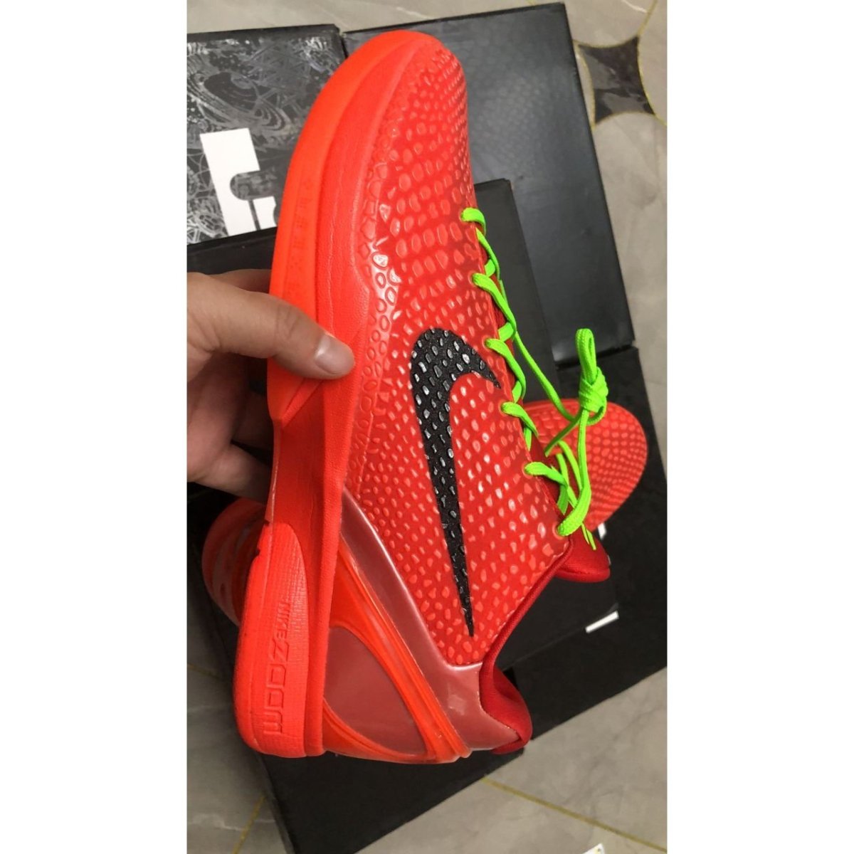 NIKE Kobe 6 Protro - Reverse Grinch Sneakers - Black Unisex Streetwear Limited Edition